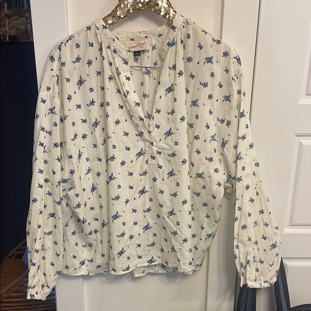 Floral Print Women's Top universal thread xl